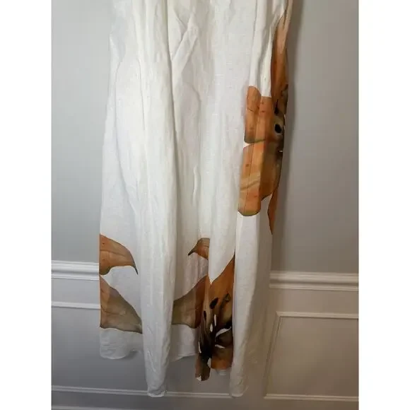 Significant Other Parisa Placed Floral Strapless 100%Linen Maxi Dress Size 6 NEW - Picture 10 of 15